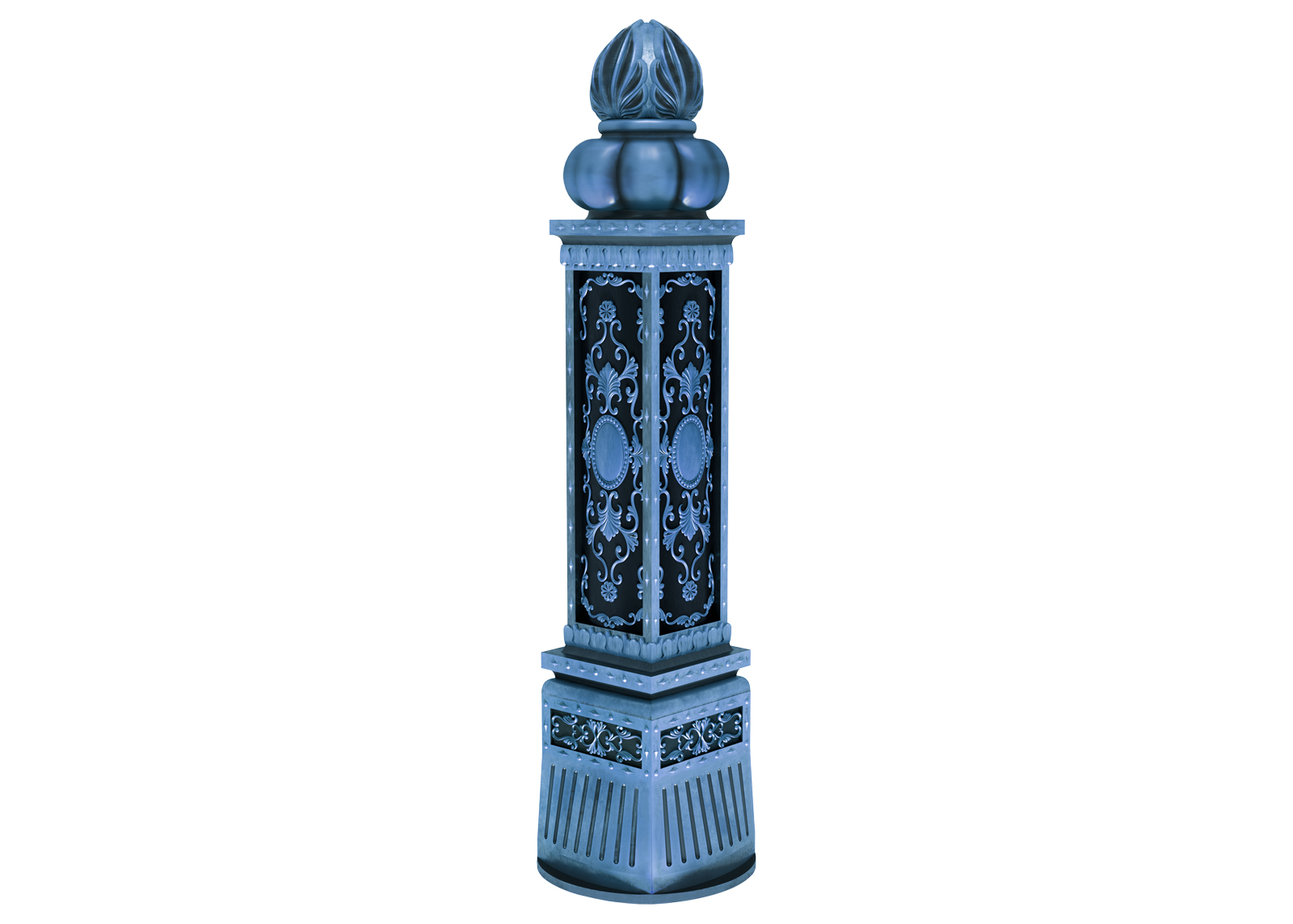 Trụ cầu thang nhôm đúc Vega | PIL-134 - Ảnh 2