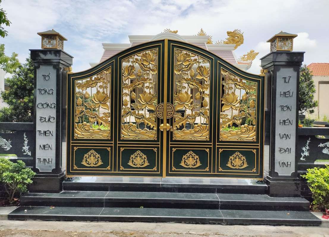 CÔNG TRÌNH CỔNG HOA SEN TẠI PHÚC AN VIÊN QUẬN 9