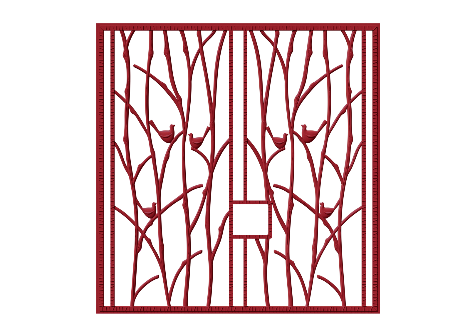 Ô gió - hoa văn cửa sổ Bird Trio | PAN-863 - Ảnh 3