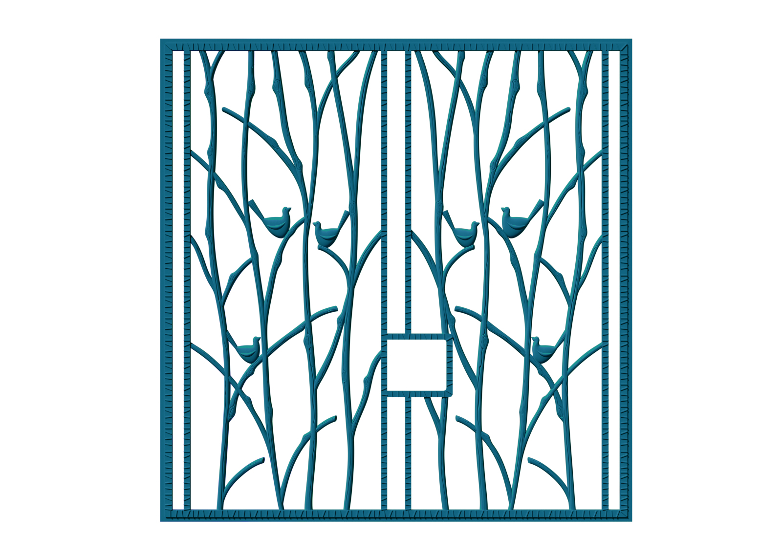 Ô gió - hoa văn cửa sổ Bird Trio | PAN-863 - Ảnh 4