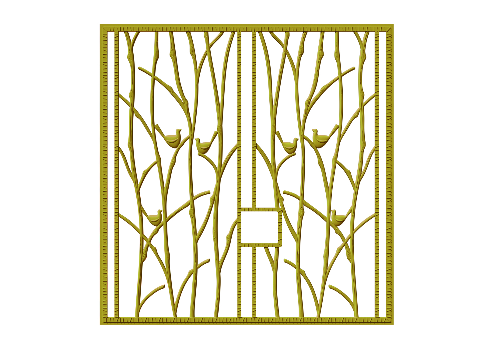 Ô gió - hoa văn cửa sổ Bird Trio | PAN-863 - Ảnh 5
