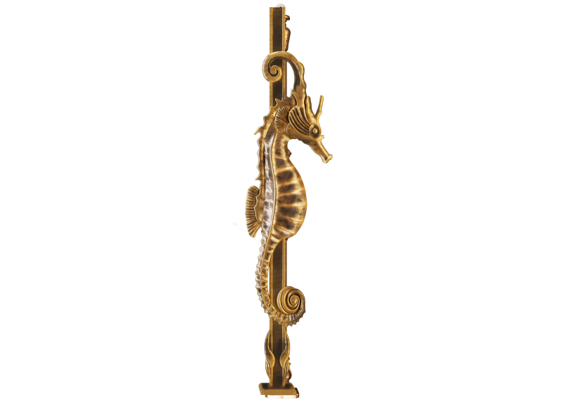 Cầu thang nhôm đúc họa tiết cá ngựa Sea Horse | PIL-120