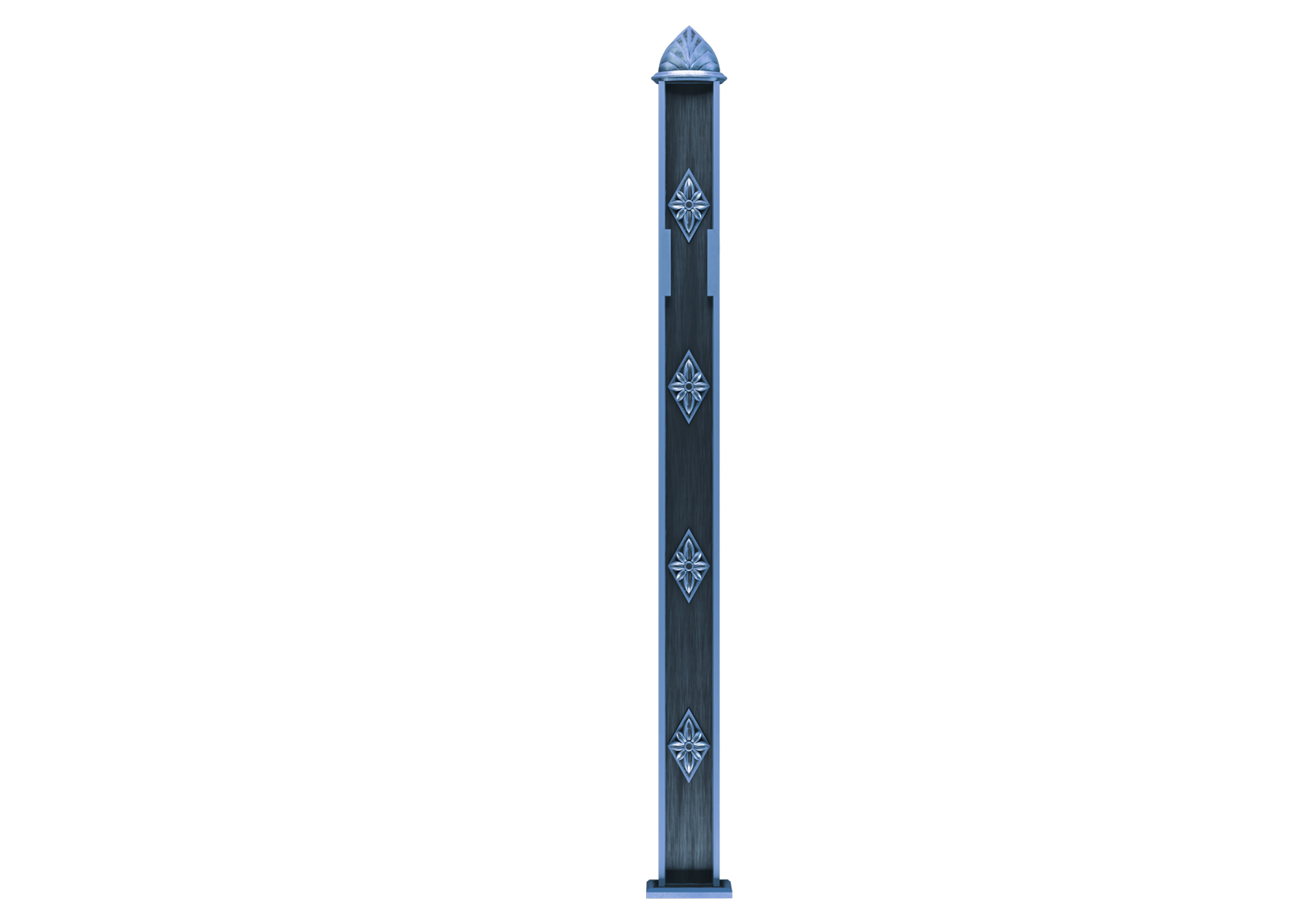 Trụ hàng rào nhôm đúc Cross | PIL-161 - Ảnh 2