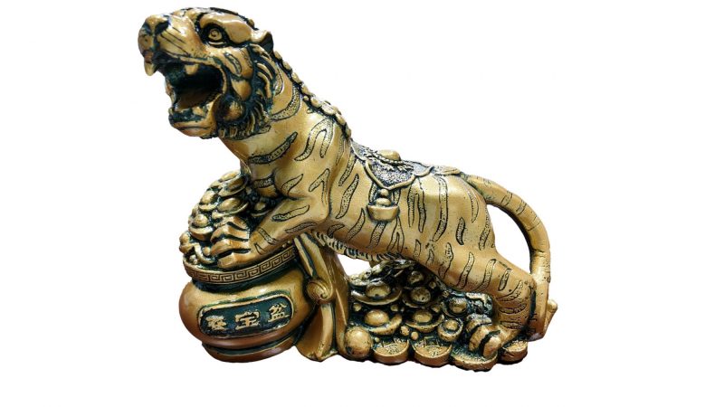 Tượng hổ nhôm đúc Cao Sơn Viễn Vọng | TN-12