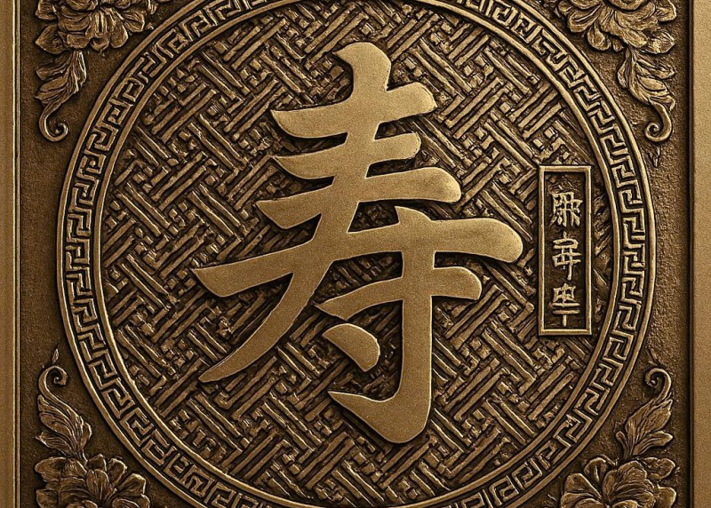 Tranh nhôm đúc chữ Thọ | TH-03